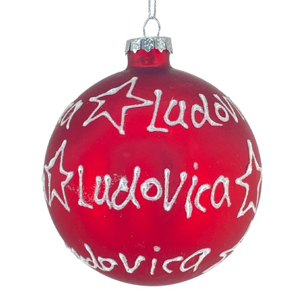 Sfera ø 10 cm in Vetro Rosso Opaco - Ludovica