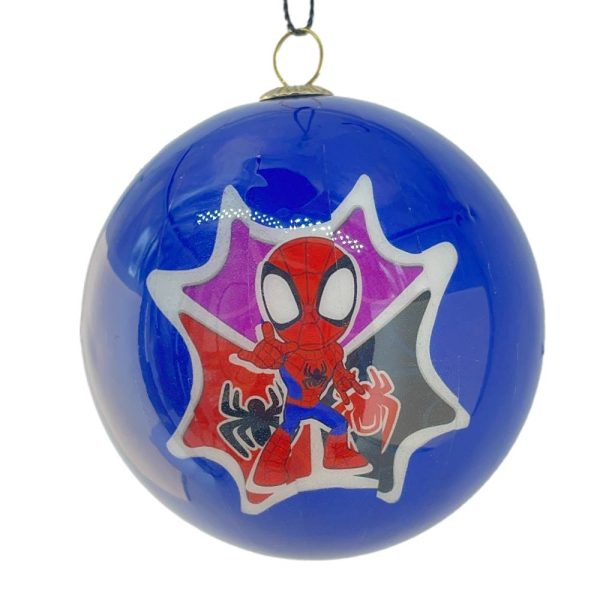 Box 4 Sfere in Plastica ø 8 cm -Spider Man Marvel Kurt Adler - immagine 3