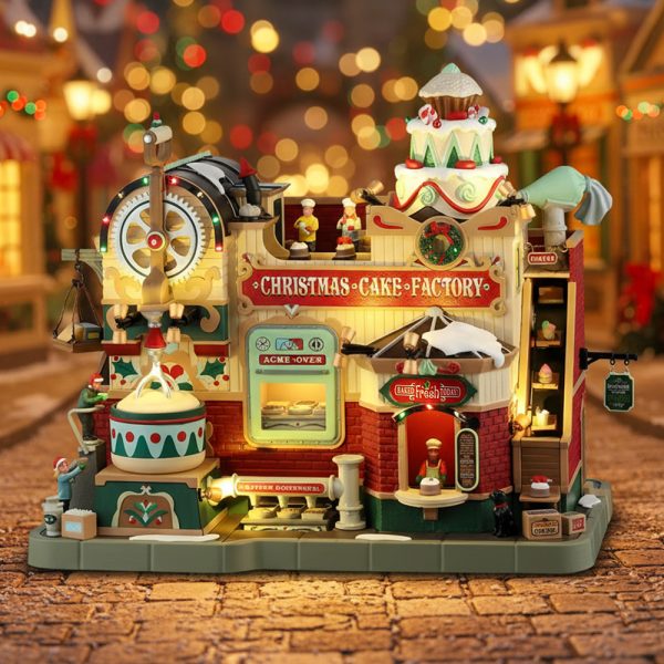 Fabbrica di Torte Christmas Cake Factory H 28 cm Edificio in Movimento Lemax - 45268