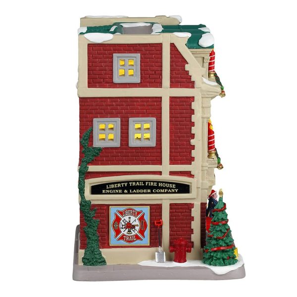 Caserma dei Pompieri Liberty Trail Fire House H 20 cm Edificio Illuminato Lemax - 45273 - immagine 2