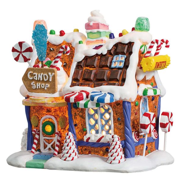 Negozio di Caramelle The Candy Shop H 17 cm Edificio Illuminato Lemax - 75181