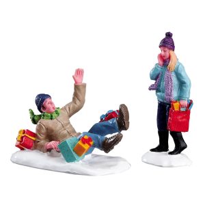 Appuntamento Scivoloso Shopping Date H 8 cm, set di 2 pezzi Personaggio Lemax - 52360