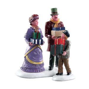 Compere in Famiglia Walking Family H 7 cm, set di 2 pezzi Personaggio Lemax - 82605