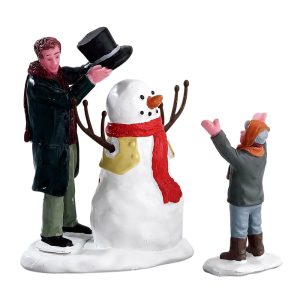 Gentiluomo di Neve Sharp-Dressed Snowman H 7 cm, set di 2 pezzi Personaggio Lemax - 52352