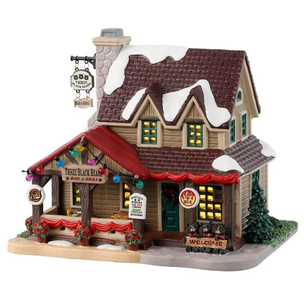 Bisteccheria Three Black Bears Bar & Grill H 15 cm Edificio Illuminato Lemax - 35078