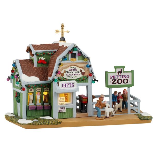 Fattoria degli Alpaca Wolly Wonderland Alpaca Ranch H 13 cm Edificio Illuminato Lemax - 45239
