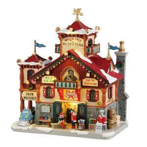 Boutique degli Elfi North Pole Outfitters H 25 cm Edificio Illuminato Lemax - 45266