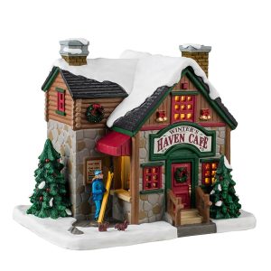 Caffetteria Sulle Neve Winter's Haven Cafè H 15 cm Edificio Illuminato Lemax - 45232