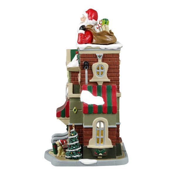 Negozio di Babbi Natale The Santa Shop H 23 cm Edificio Illuminato Lemax - 35039 - immagine 3