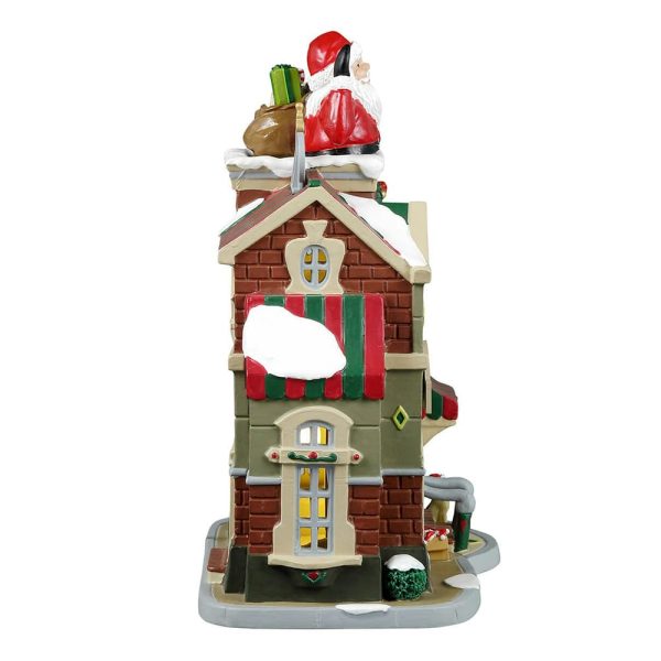 Negozio di Babbi Natale The Santa Shop H 23 cm Edificio Illuminato Lemax - 35039 - immagine 2