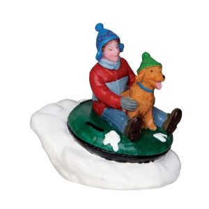 Sul Gommone in Compagnia Tubing Buddies H 5 cm Personaggio Lemax - 22057