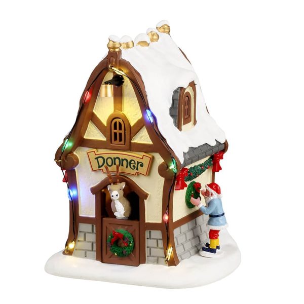 Casetta della Renna Donner's Den H 13 cm Edificio Illuminato Lemax - 44333 - immagine 2