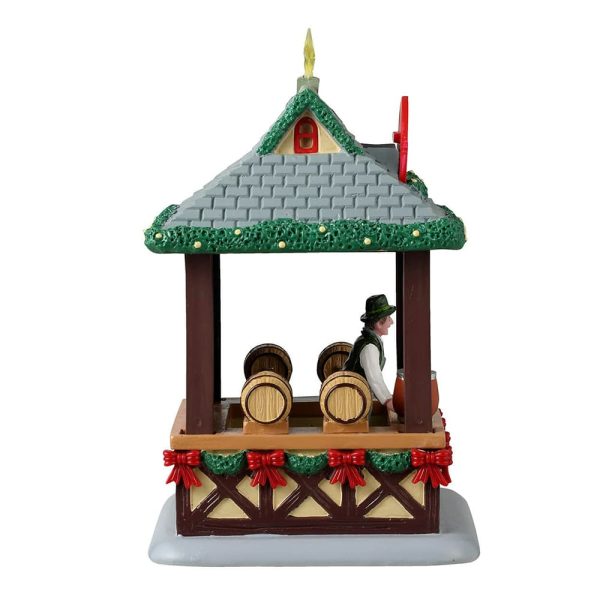 Chiosco di Vin Brulé Gluhwein Booth H 16 cm Bancarella del Mercatino Lemax - 43714 - immagine 2