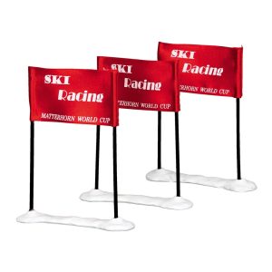 Bandiere della Gara di Sci Ski Racing Flag H 9 cm, set di 3 pezzi Accessorio Lemax - 44805