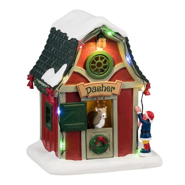 Casetta della Renna Dasher's Den H 13 cm Edificio Illuminato Lemax - 44331 - immagine 2