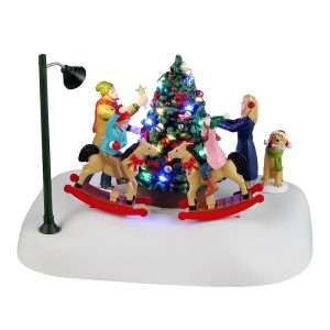 Ultimi Preparativi Rockin' Around The Cristhmas The Christmas Tree H 12 cm Scena in Movimento Lemax - 44321