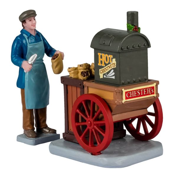 Venditore di  Castagne Chester's Hot Chestnuts H 7 cm, Set di 2 Pezzi Personaggio Lemax - 42328