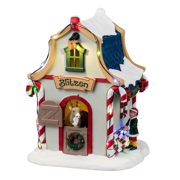 Casetta della Renna Blitzen's Den H 13 cm Edificio Illuminato Lemax - 44334 - immagine 2