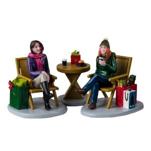Pausa dallo Shopping Christmas Shopping Break H 6 cm, Set di 3 Pezzi Personaggio Lemax - 42350