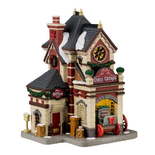 Noleggio di Carrozze Crane's Carriages H 21 cm Edificio Illuminato Lemax - 45258