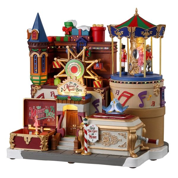 Carillon The Merry Music Box H 26 cm Edificio in Movimento Lemax - 35021 - immagine 3