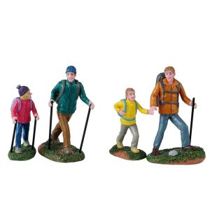 Trekking con Papà Father and Daughter Hikers H 7 cm, set da 4 pezzi Personaggio Lemax - 42313