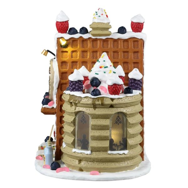 Laboratorio dei Waffle Cookie's Waffle Cafè H 19 cm Edificio Illuminato Lemax - 35094 - immagine 2