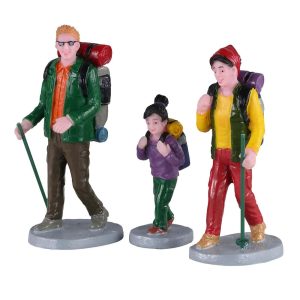 Famiglia di Escursionisti Family Trek H 7 cm, set da 3 pezzi Personaggio Lemax - 02936