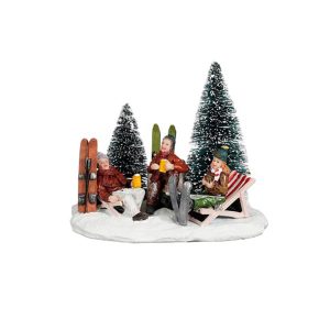 Pausa sulla Neve Ski Break H 9 cm Scena Decorativa LuVille - 1162992