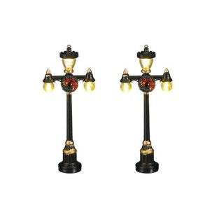 Lampioni a Due Bracci con Ghirlanda Lantern H 11 cm, set di 2 pezzi Accessorio Illuminato LuVille - 1162543