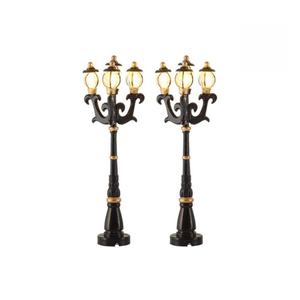 Lampioni a Quattro Bracci H 11 cm, set di 2 pezzi Accessorio Illuminato LuVille - 612118
