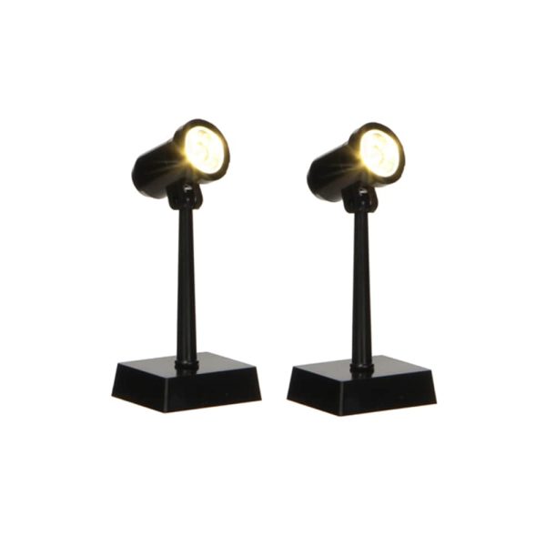 Lampioni Orientabili con Piedistallo Spot light Warm White H 7 cm, set di 2 pezzi Accessorio Illuminato LuVille - 610155