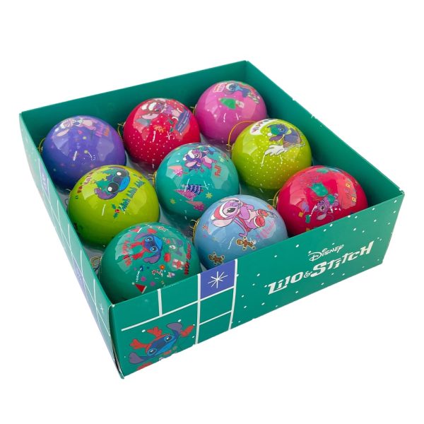Box 9 Sfere in Plastica ©Disney Lilo & Stitch Kurt Adler - Ø 8 cm - immagine 2