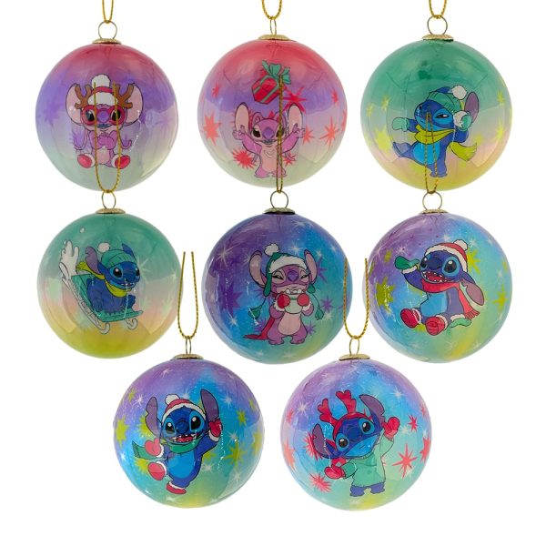 Box 8 Sfere in Plastica ©Disney Lilo & Stitch Kurt Adler - Ø 6 cm - immagine 2