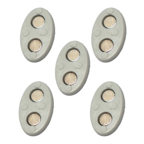 Piastrine con 2 Magneti per Sistema di Movimento Glida, set di 5 Pezzi
