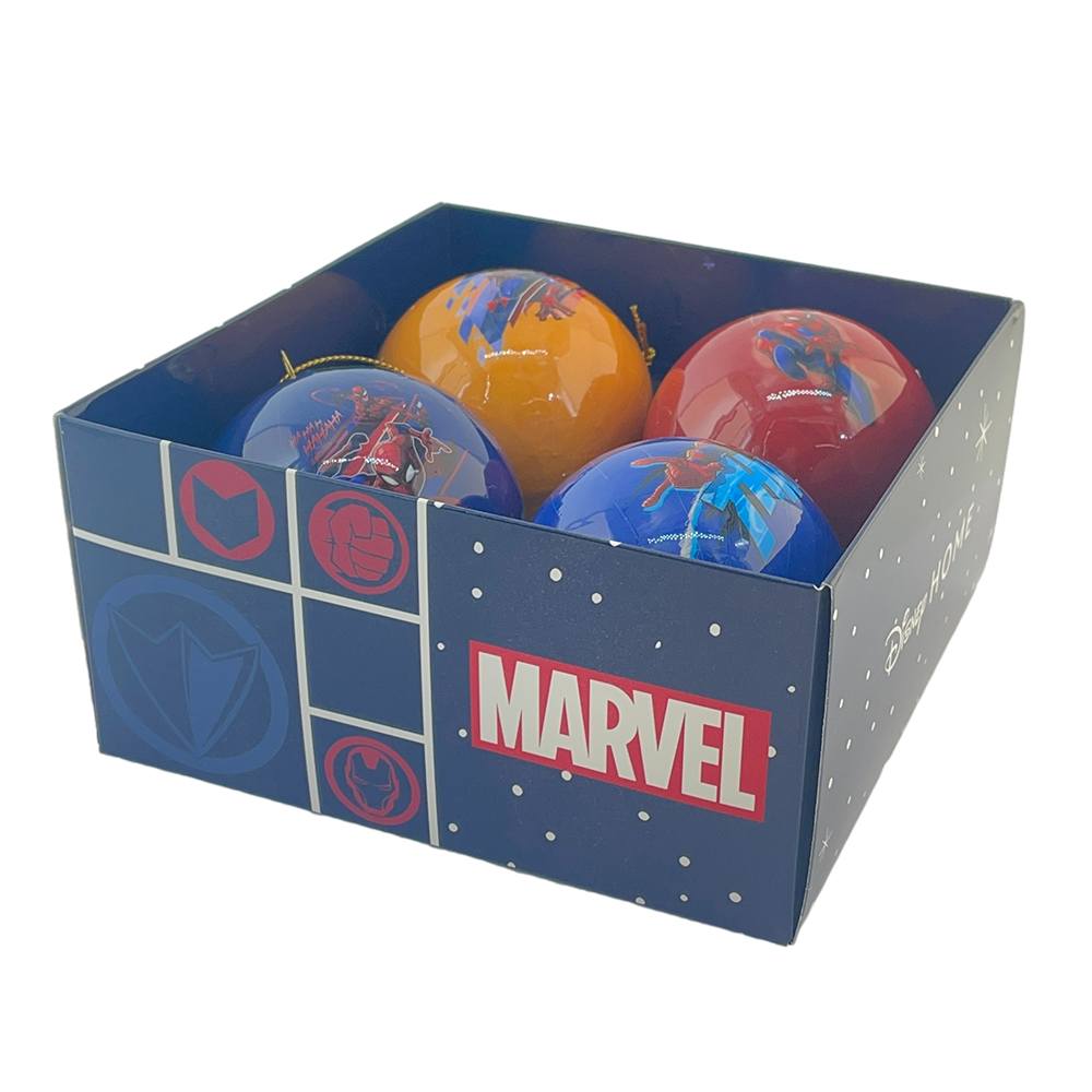 Box 4 Sfere in Plastica Spider Man Marvel® Kurt Adler – Ø 8 cm - immagine 3