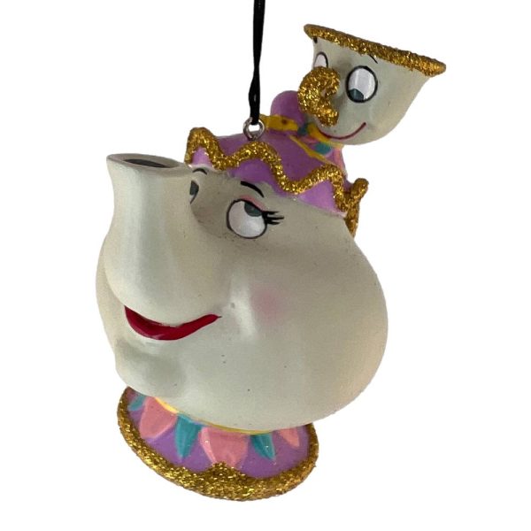 Teiera Mrs Bric e Chicco de La Bella e la Bestia Disney© Classics in Resina Kurt Adler - H 10 cm - immagine 2