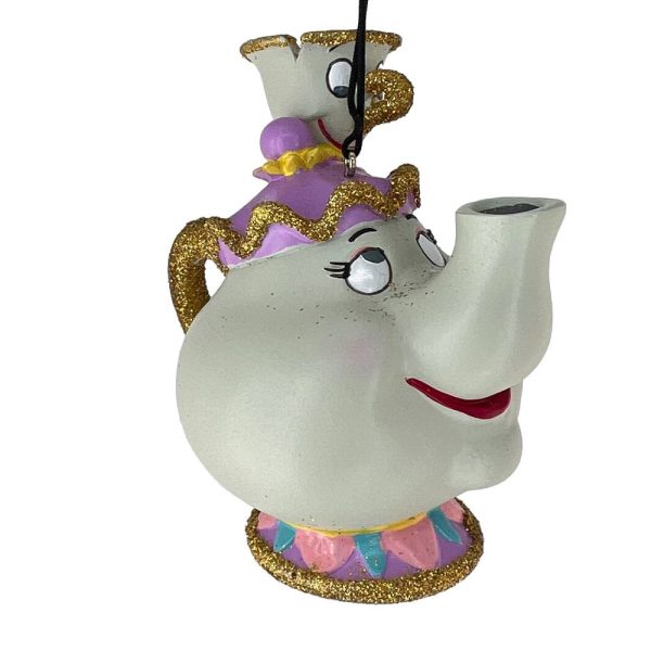 Teiera Mrs Bric e Chicco de La Bella e la Bestia Disney© Classics in Resina Kurt Adler - H 10 cm - immagine 3