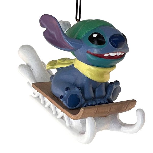 Stitch su Slittino Personaggio Disney© Stitch in Resina Kurt Adler - H 7 cm - immagine 4