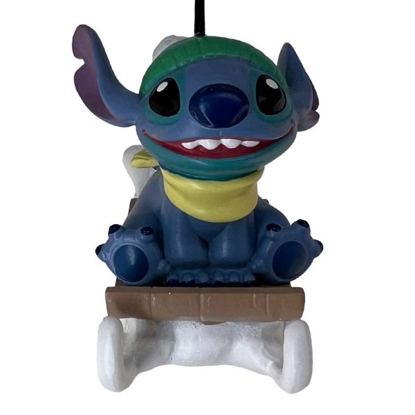 Stitch su Slittino Personaggio Disney© Stitch in Resina Kurt Adler - H 7 cm - immagine 3