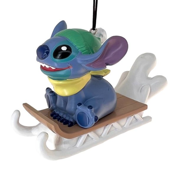 Stitch su Slittino Personaggio Disney© Stitch in Resina Kurt Adler - H 7 cm - immagine 2