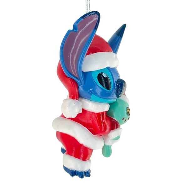 Stitch Babbo Natale con Pupazzo Personaggio Disney© Stitch in Resina Kurt Adler - H 10 cm - immagine 3
