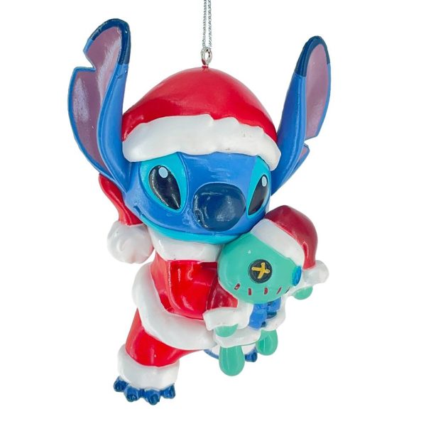 Stitch Babbo Natale con Pupazzo Personaggio Disney© Stitch in Resina Kurt Adler - H 10 cm - immagine 2