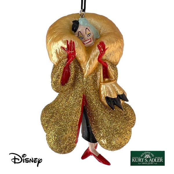 Crudelia Demon Personaggio La Carica dei 101 Disney© Villains in Resina Kurt Adler - H 10 cm