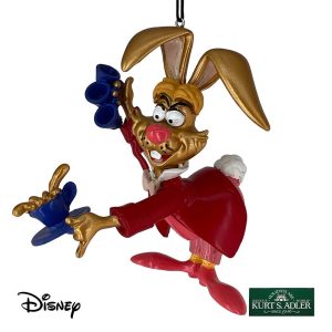 Leprotto Bisestile Alice nel Paese delle Meraviglie Disney© Classics in Resina Kurt Adler - H 12 cm