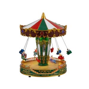 Giostra Altalena Fairground Giant's stride H 26 cm Giostra in Movimento LuVille - 1064644