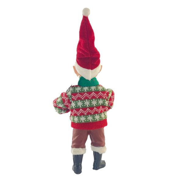 Elfo con Orsetto da Collezione - H 18 cm - immagine 2