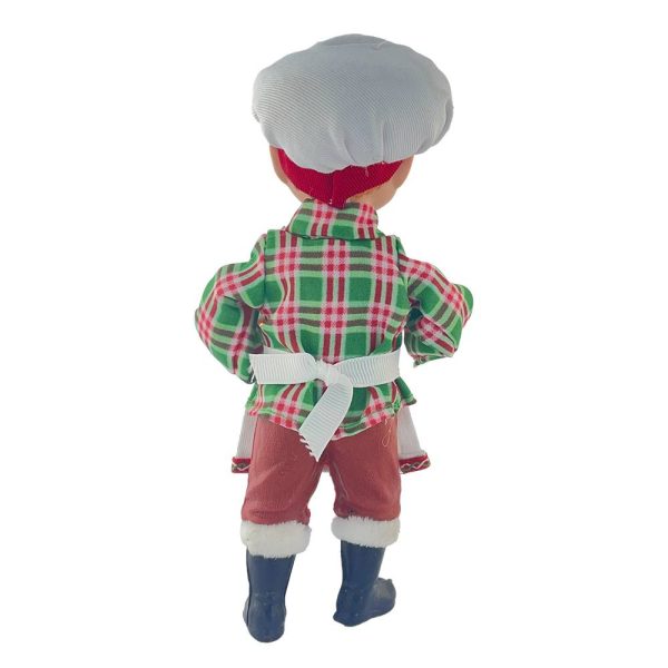Elfo Pasticcere con Cupcake da Collezione - H 18 cm - immagine 2