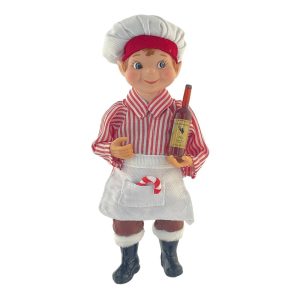 Elfo Sommelier da Collezione - H 18 cm