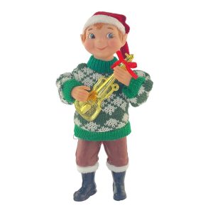 Elfo con Violino da Collezione - H 18 cm